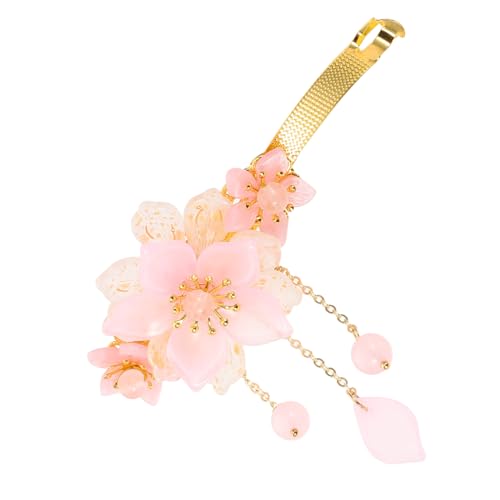 CATIEBYE Vintage Inspirierter Chinesischer Haarklammer mit Metallclip Tassel Haarforke Frühling Hanfu Stil Braut Haarnadel für Frauen und Mädchen bei Hochzeit Party Alltag und von CATIEBYE