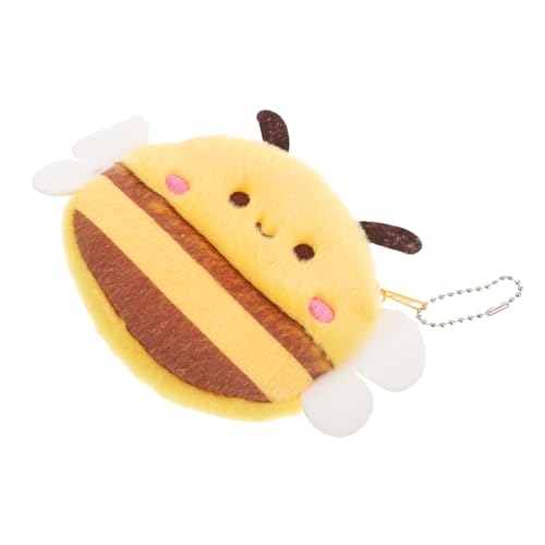 CATIEBYE Bienenmünzbeutel Aus Plüsch Süßer Tier-schlüsselanhänger Flauschige Mini-Tasche Für Münzen Kopfhörer Und Schlüssel Praktisches Accessoire Für Junge Mädchen Und Erwachsene von CATIEBYE