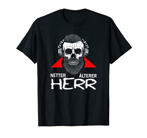 Herren Netter Älterer Herr - Skull Schädel mit Bart Lustiger Spruch T-Shirt Herren Netter Älterer Herr - Skull Schädel mit Bart Lustiger Spruch T-Shirt von CATINATOR: Netter Älterer Herr
