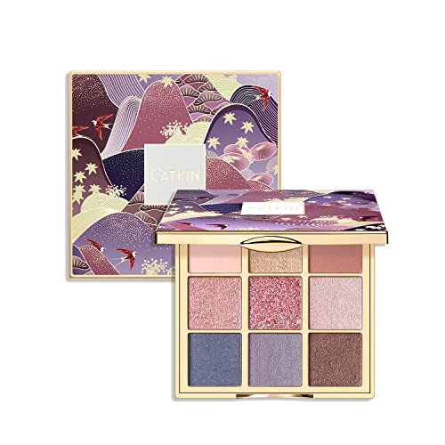 CATKIN Lidschatten Palette, Professional Eyeshadow Palette mit 9 Hochpigmentierten Matt Schimmer Glitzer Lidschatten Augenschatten Makeup Set (C08) von CATKIN