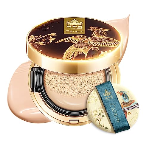 CATKIN Phoenix BB Cream Air Cushion Foundation, 3in1 Anti-Aging, Ebenmäßige Haut, Feuchtigkeit Flüssige Foundation für makelloses Make up, with Free Refill, 13g*2 von CATKIN