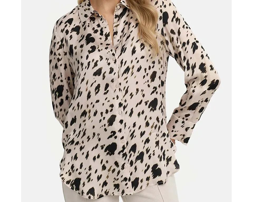 CATNOIR Hemdbluse Hemdbluse in Viskose CATNOIR Snow Leo von CATNOIR