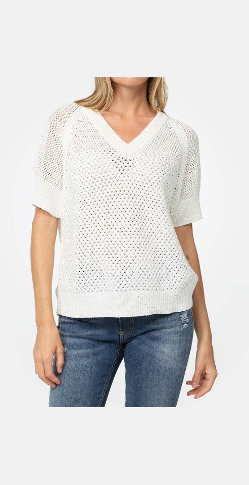 CATNOIR Wollpullover Pullover halbarm CATNOIR weiß von CATNOIR
