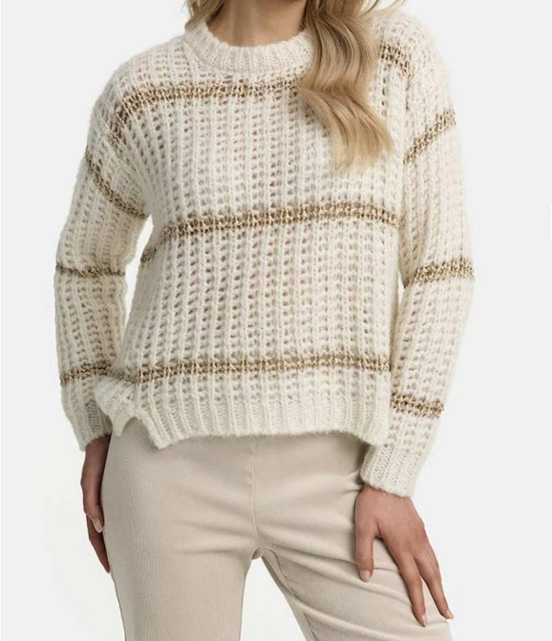 CATNOIR Wollpullover Pullover mit Alpaka CATNOIR creme von CATNOIR