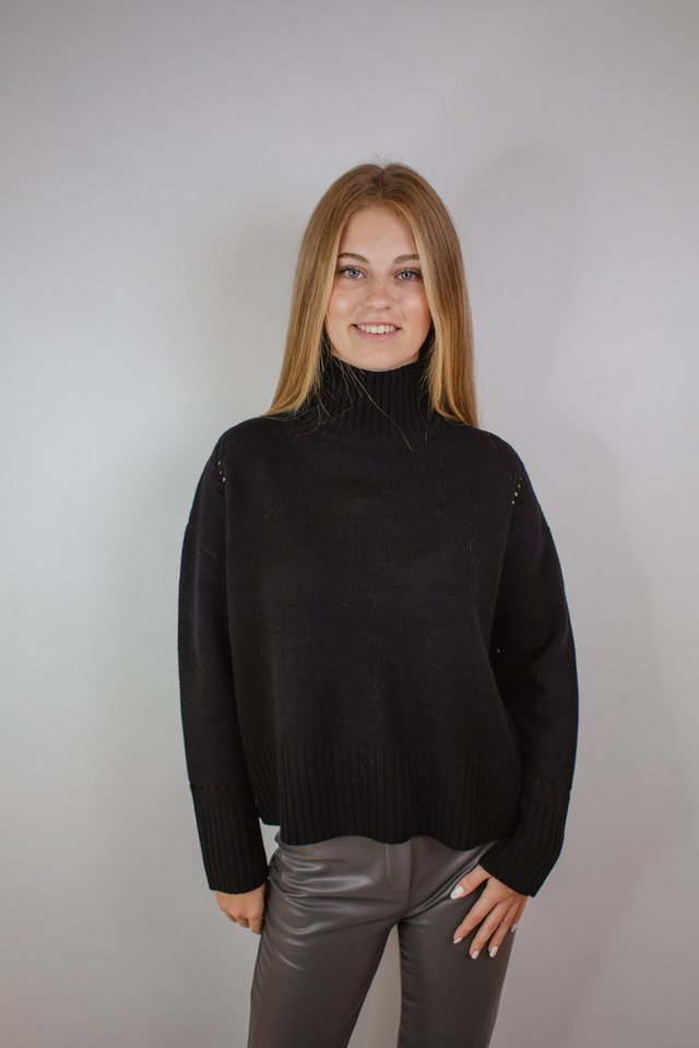 CATNOIR Wollpullover Stehkragenpullover CATNOIR schwarz von CATNOIR