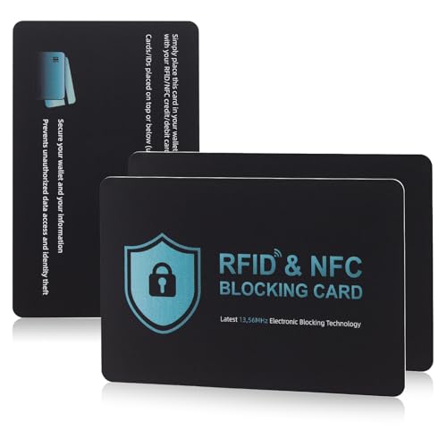 CATO-WDJ RFID-blockierende Karte, kontaktlose NFC-EC-Kreditkarte, Reisepass, gesamte Brieftasche, Geldbörsenschutz für Reisesicherheit, 2 Stück CATO-WDJ RFID-blockierende Karte, kontaktlose NFC-EC-Kreditkarte, Reisepass, gesamte Brieftasche, Geldbörsenschutz für Reisesicherheit, 2 Stück von CATO-WDJ