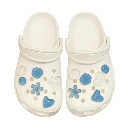 12 Stück Crocs Anstecker, Crocs Stecker Set, Schuh Charms Crocs, Dekoration Anstecker für Crocs, DIY Herz Seestern Edelstein Anstecker für Kinder Clogs, Abnehmbare Stecker PVC Charms und Pins von CATOR