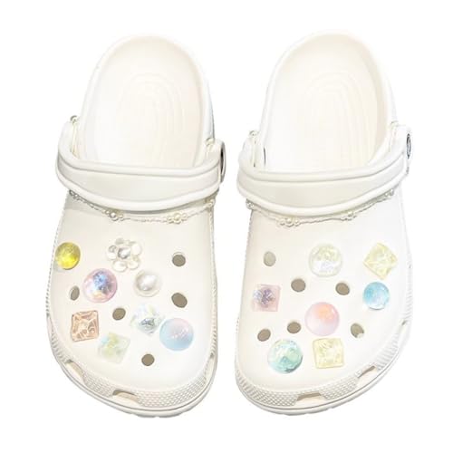 15 Stück Dekoration Anstecker für Crocs, DIY Blumen Edelsteine Perlen Anstecker für Kinder Clogs, Abnehmbare Stecker PVC Charms und Pins für Mädchen und Jugendliche von CATOR