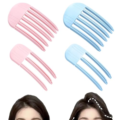 4 Stück Hair Clips for Styling,Hair Bangs Clip,Volumen Haarspangen für Fluffige Pony, Volumenclip für Den Haaransatz, Haarwurzel Lifting Clips für MäNner und Frauen (Rosa + Blau) von CATOR