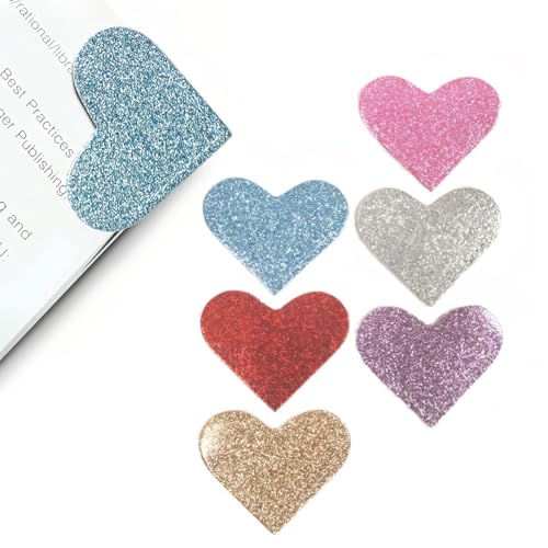 8 Stück Leather Heart Bookmark Corner Page Book Marks Cute Handmade Book Buch Zubehör Personalisierte Lesezeichen Schöne Lesezeichen Geschenke für Kinder Frauen und Lesebegeisterte von CATOR
