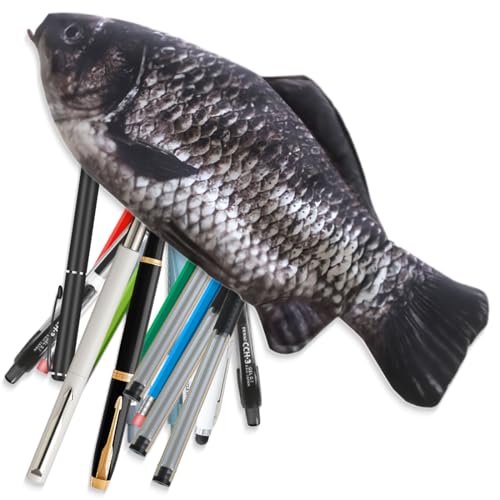 CATOR 1 Stück Fisch Geformt Federmäppchen Neuheit Fisch Federbeutel Fisch Geldbörse Lustige Federmäppchen für fisch Schule Klassenzimmer von CATOR