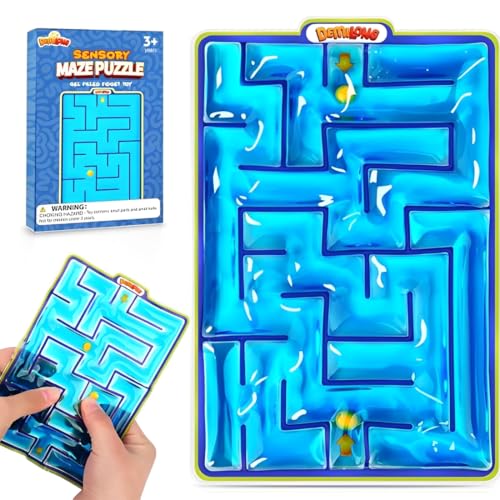 CATOR 1 Stück Labyrinth Spiel Sensorik Spielzeug, GelgefüLlte Anti Stress Autismus Spielzeug für Kinder Jugendliche, Fidget Squishy Toy Anxiety ADHD Toys, Beruhigend Bei Stress Angst von CATOR