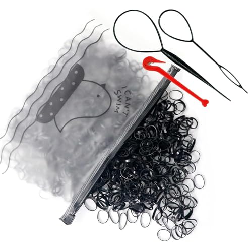 CATOR 1000 Stück Haargummis, Mit 1 Stück Haarbänder Cutter Entferner + 2 Flechthilfe Haare, kleine haargummis, Haargummis Klein, Mini Haargummis, Durchsichtige Haargummis, Haargummis Mädchen von CATOR