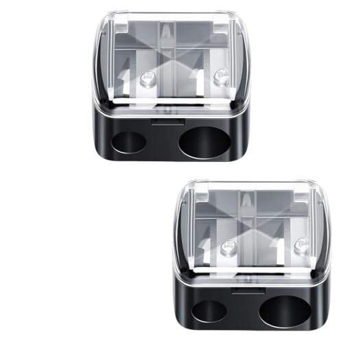 CATOR 2er-Pack Anspitzer für Make-up-Bleistifte, Anspitzer für Eyeliner, Universal-Augenbrauenspitzer, Lippenspitzer, Präzisionsklinge, leicht zu tragen CATOR 2er-Pack Anspitzer für Make-up-Bleistifte, Anspitzer für Eyeliner, Universal-Augenbrauenspitzer, Lippenspitzer, Präzisionsklinge, leicht zu tragen von CATOR