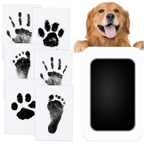 CATOR 4 Pcs Baby Handabdruck und Fußabdruck Set, Baby Fussabdruck Set, Baby Abdruckset für Neugeborene, Pfotenabdruck Set Hund, Pfotenabdruck Set Katze, Clean Touch Stempelkissen für Baby Shower CATOR 4 Pcs Baby Handabdruck und Fußabdruck Set, Baby Fussabdruck Set, Baby Abdruckset für Neugeborene, Pfotenabdruck Set Hund, Pfotenabdruck Set Katze, Clean Touch Stempelkissen für Baby Shower von CATOR