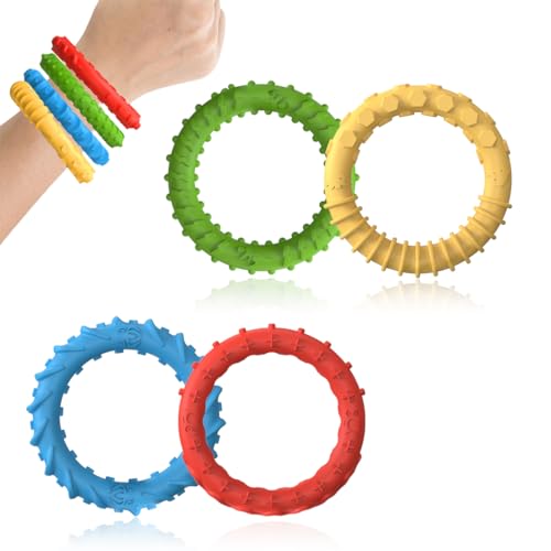 CATOR 4er-Pack elastische Stressabbau-Armbänder, sensorisches Stressabbau-Spielzeug für Kinder, beruhigendes Spielzeug für autistische Kinder mit besonderen Bedürfnissen und Erwachsene CATOR 4er-Pack elastische Stressabbau-Armbänder, sensorisches Stressabbau-Spielzeug für Kinder, beruhigendes Spielzeug für autistische Kinder mit besonderen Bedürfnissen und Erwachsene von CATOR