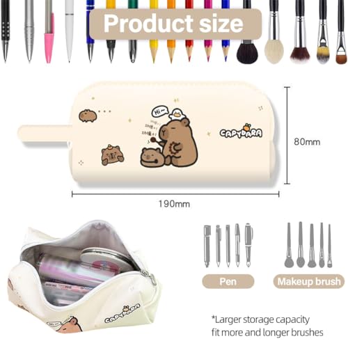 CATOR Capybara Federmäppchen, Federmäppchen Aesthetic Capybara Schreibwaren Sachen Mäppchen,Mäppchen süß mädchen Jungen schulsachen Federmappe Federtasche von CATOR