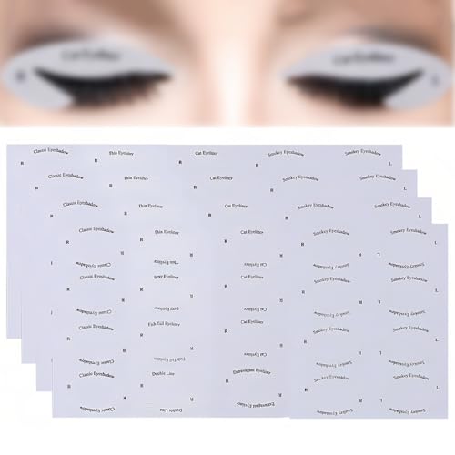 CATOR Eyeliner-Schablonen, Lidschatten Schablone Set mit 16 Blätter Augen Make-up Aufkleber Schablone, eyeliner schablone, Eyeliner Schablone für Anfänger, Eyeliner Hilfe von CATOR