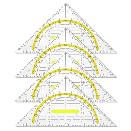 CATOR Geodreieck, Flexibel Geo Kreisschablone mit Griff, Geodreieck aus Kunststoff, 16 cm, Geeignet für Den Einsatz im Schulbüro von CATOR