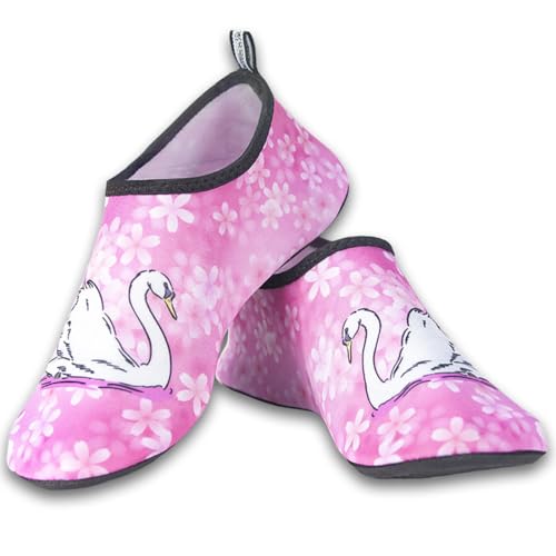CATOR Kinder Strandschuhe Mädchen Schwimmschuhe Aqua Schuhe Kind Wasserschuhe Aquaschuhe, Slip Stop Badeschuhe, Schnell Trocknend Barfuss Schuh für Kinder Beach Pool, 30-33 von CATOR