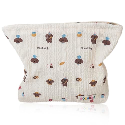 CATOR Kosmetiktasche Damen Kleine Make up Tasche Schminktasche Kulturbeutel Makeup Bag Reise mit Reißverschluss für Frauen Mädchen(Hundemodell) von CATOR