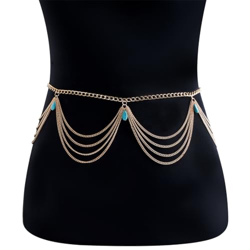 CATOR Taillenkette Pirat, bauchkette gold, bauchkette, Multilevel Goldene Bauchkette Damen Pirat Piratenkette Gold Kettengürtel, Einstellbar Hüftkette Pirat Belly Bauch Kette für Kleid CATOR Taillenkette Pirat, bauchkette gold, bauchkette, Multilevel Goldene Bauchkette Damen Pirat Piratenkette Gold Kettengürtel, Einstellbar Hüftkette Pirat Belly Bauch Kette für Kleid von CATOR