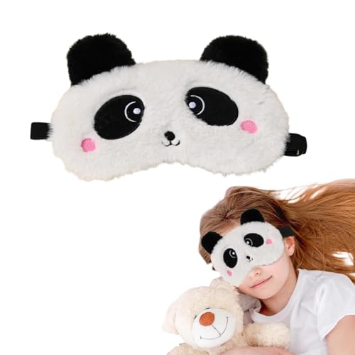 Cute Panda Schlafmaske Soft Plüsch Augenbinde, Lustige emoticons Schlafmaske Augenmaske Augenabdeckung für Mädchen Jungen Frauen Männer Kinder Zuhause Schlafen Reisen von CATOR