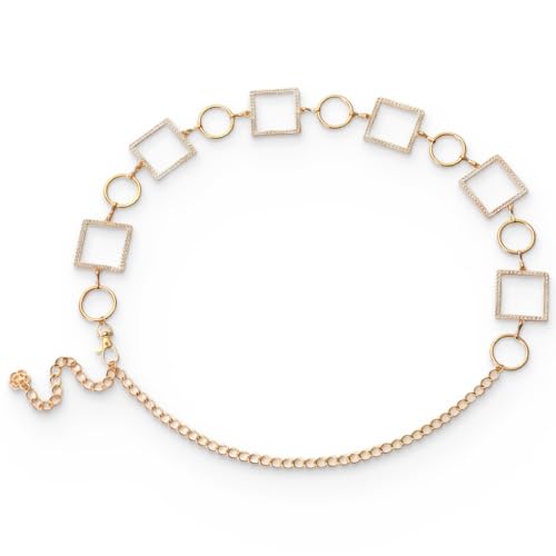 Damen Gürtel Goldener Mode Taillengürtel Metall Kettengürtel Verstellbare Taillenkette Gold Hüftkette für Kleider von CATOR