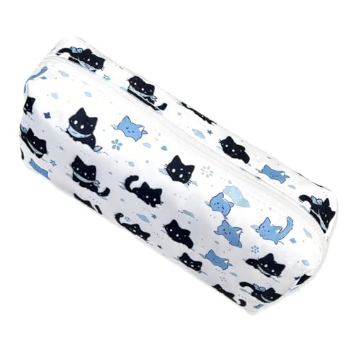 Mäppchen Federmäppchen, Kätzchen Druck Mädchen Teenager Stiftetasche Stiftemappe Cord-Stoff Federtasche Pencil Case Schulmäppchen von CATOR