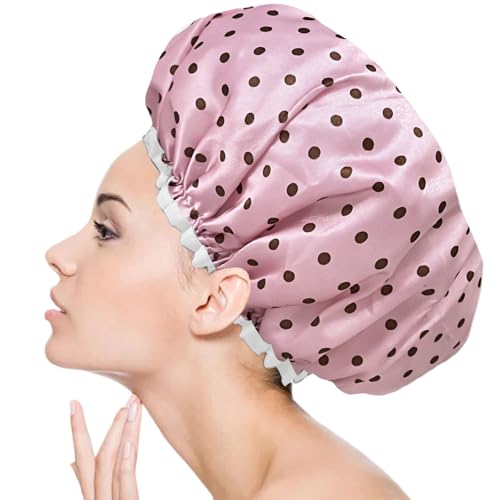Wiederverwendbare Duschhaube,Extra-große wasserdichte Duschhaube, geeignet für alle Arten von langem Haar,Verstellbare Damen-Duschhaube, ideal für Mädchen von CATOR