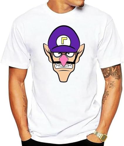 Men Tshirt Waluigi T Shirt Printed T-Shirt tees top White von CATOSER