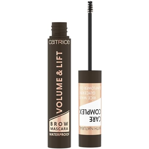 Catrice Volume & Lift Brow Mascara Waterproof, Augenbrauen, Nr. 040 Dark Brown, braun, fixierend, natürlich, vegan, wasserfest, Mikroplastik Partikel frei (5ml) von Catrice