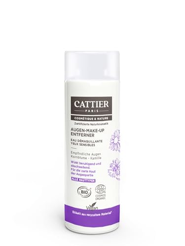 CATTIER PARIS Augen-Make-Up-Entferner für empfindliche Haut - mit Bio Kamillenextrakt - zertifizierte Naturkosmetik - 150 ml von CATTIER