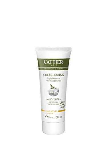 Cattier Handcreme mit weiβer Heilerde, für trockene Hände, vegan, Naturkosmetik, 2 x 30 ml von CATTIER
