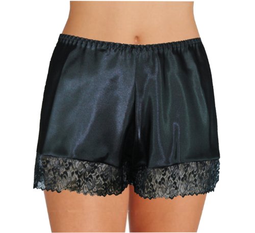 CattyB‘s Damen-Unterhose im französischen Stil, Satin Gr. X-Large, schwarz von CATTYB'S