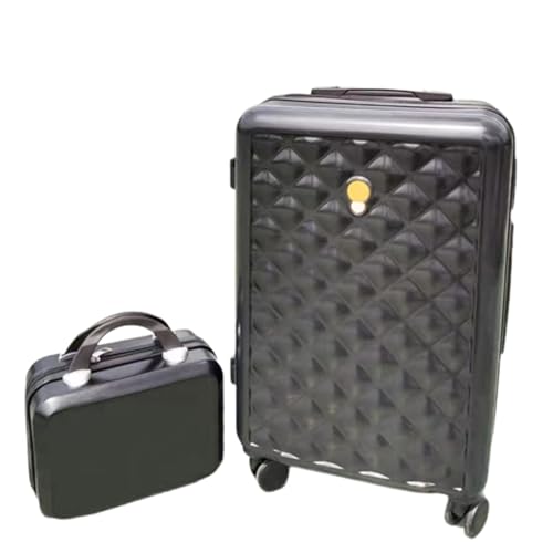 CAULO Gepäcksets, 2-teiliges Gepäckset, Gepäckset im Ausverkauf für Damen-Koffer mit Spinner-Rädern, Hartschalen-Gepäck mit Schloss (Black 26in) von CAULO