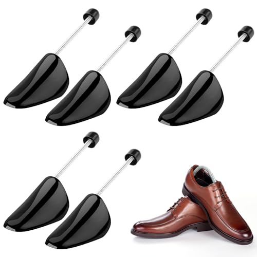 CAUTIOUS 3 Paar Schuhspanner für Herren Schuhstrecker Schuhformer aus Kunststoff Verstellbarer Schuhleisten Schuhträger Variabel Größe 38-46 Shoe Stretcher Shoe Tree(Schwarz) von CAUTIOUS