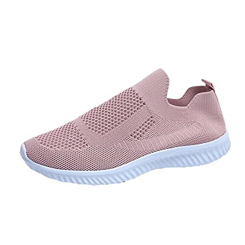 Bequeme Schuhe Turnschuhe Damen Stoff Freizeit Dämpfung Laufen Schuhe Frauen Sportschuhe Fitnessstudio Knöchelhoch Fitnessschuhe Laufschuhe Luftkissenschuhe Schnürschuhe für Training Sporthalle Outdo von CAUYDY