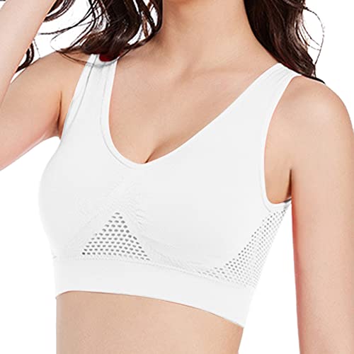 CAUYDY Damen Sport BH,Damen Sport BH Starker Halt Gepolstert Training Bustier Top Fitness Yoga Bra Damen Sport-BH mit Gepolstert Ohne Bügel Yoga Bra Atmungsaktiv Sport Bustier für Gym Fitness von CAUYDY