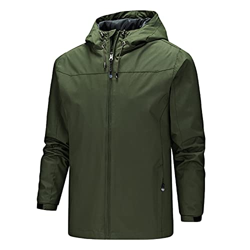 CAUYDY Regenjacke Herren Leicht Herren Regen Jacke Outdoor Rain Freizeitjacke Kapuze Regenjacke von CAUYDY