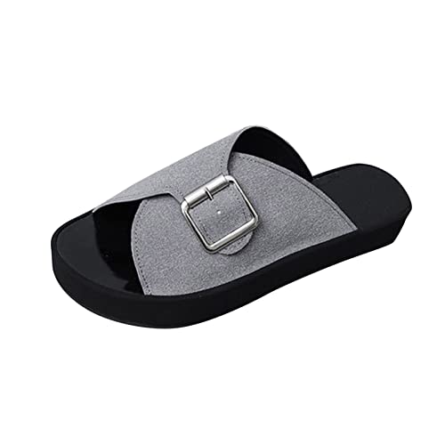 CAUYDY Sandalen Damen Sommer,Weiche Open-Toe Schlappen,rutschfest Schnelltrocknend Slippers,Flach Dusch-Badeschuhe Strand Outdoor,Sommer Pantoletten Herren Slippers Damen Unisex 37-45 EU von CAUYDY