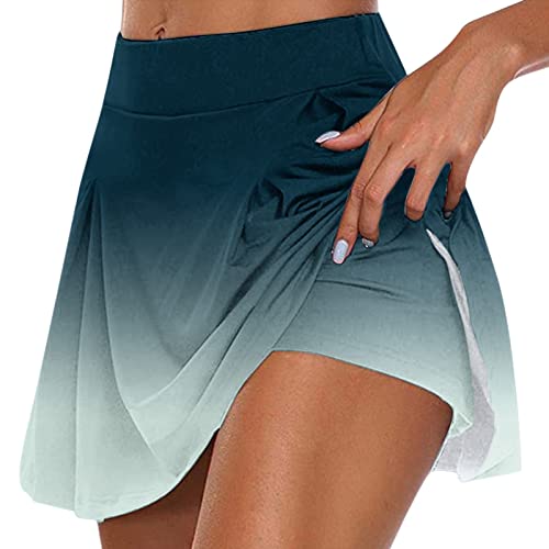 Freizeitkleid Damen,Damen Hosenrock Kurze Hose Shorts Hohe Taille Sommerhose Casual Rock Elegant Hosenrock mit Reißverschlus Damen Tennisröcke Summer Mini Tennis Skort Sport Golfrock mit Tasche & Inn von CAUYDY