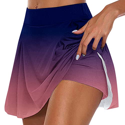 Rockabilly Kleider Damen,Damen Tennis Skort Summer Mini Tennisröcke Sport Golfrock mit Tasche & Innenhose für Laufen Tennis Golf Uv-Schutz Outdoor Reise Damen Hosenrock Skort Golfrock Bescheiden Tenn von CAUYDY