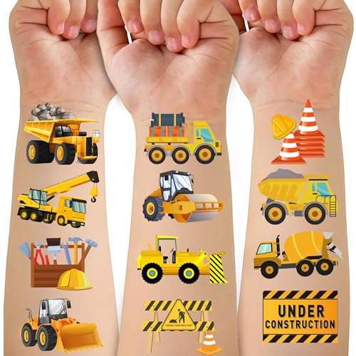 Temporäre Tattoos für Kinder von Autos und LKWs, 50 Stück, Autos, Bau-Traktor-Tattoos, Party, Geburtstag, Dekorationen, Bagger, Baufahrzeug, Tattoo, Körperaufkleber für Kinder, Jungen, Mädchen, Temporäre Tattoos für Kinder von Autos und LKWs, 50 Stück, Autos, Bau-Traktor-Tattoos, Party, Geburtstag, Dekorationen, Bagger, Baufahrzeug, Tattoo, Körperaufkleber für Kinder, Jungen, Mädchen, von CAVALATAT