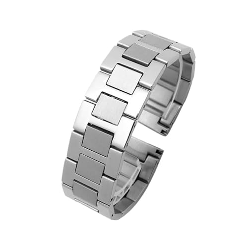 CAWEUER 16 17,5 20 22 23 mm Uhrenarmband aus massivem Edelstahl, kompatibel mit Cartier, London Solo-Armband WSTA0029 WSTA0041W5200013(16mm-Width) von CAWEUER