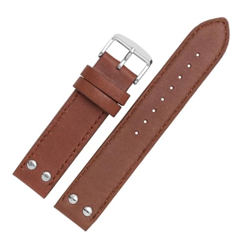 CAWEUER 20 mm 22 Lederarmband for Uhr Grün Khaki Armband Ersatzarmband kompatibel mit Hamilton(MULTI,22mm) von CAWEUER