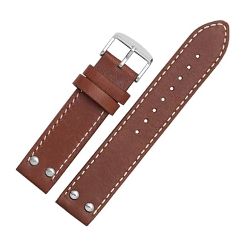 CAWEUER 20 mm 22 Lederarmband for Uhr Grün Khaki Armband Ersatzarmband kompatibel mit Hamilton(Multicolor,20mm) von CAWEUER