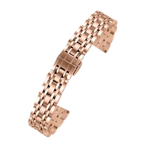 CAWEUER Kompatibel mit Armani Uhrenarmband Stahlgürtel Damen Sky Star AR11267 / AR1926 AR1763 AR1907 Riesenrad(Rosegold,18mm) von CAWEUER