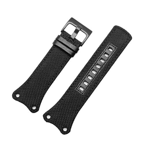 CAWEUER Kompatibel mit CK wasserdichtem Leder mit Werkzeug-Uhrenarmband-Ersatz CK atmungsaktives Canvas-Nylon K4b374b6 K4b371b3 30 mm(Black-Black-K2) von CAWEUER