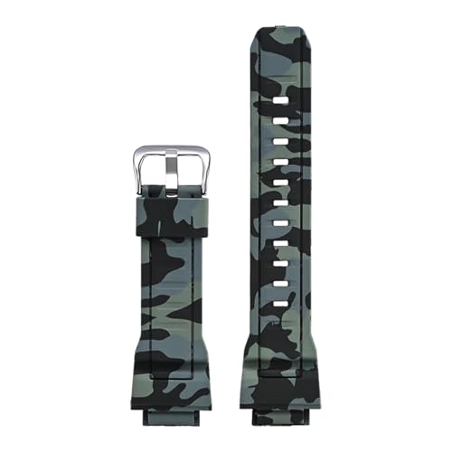 CAWEUER Kompatibel mit Casio Watch Gw-9400 Gw-9300 G-9300 Wtachband TPU-Armband Wasserdichtes Band Zubehör Repackage Armband(Camo black-S) von CAWEUER